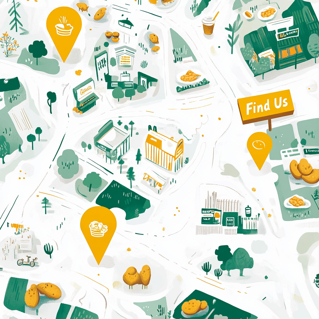 Illustrated map showing Chickitha locations